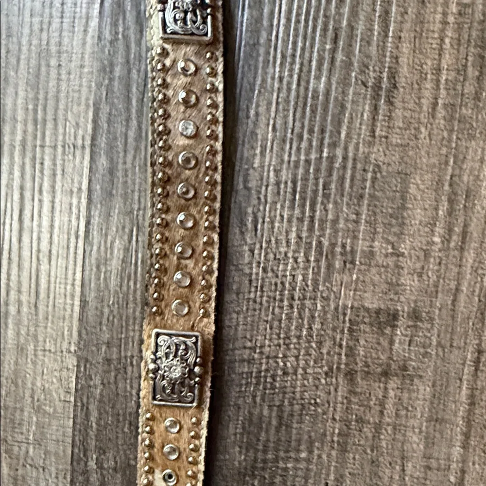 Nocona Brown Leather Western Belt with Silver Concho Buckle